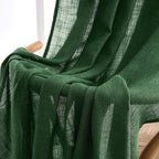 MIULEE Emerald Green Linen Curtains 52x108 Inch - Image 6