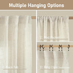 Short Linen Curtains 45 Inches Long - Image 3