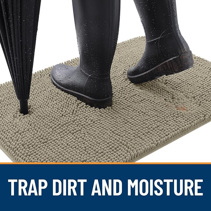 OLANLY Dog Door Mat for Muddy Paws 59x24, Super Absorbent Chenille Mud Mat | - Image 2