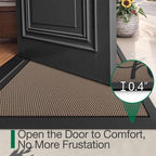 LUMI Outside Welcome Door Mat 32x47, Non-Slip Durable Rubber Easy Clean | Hello - Image 3