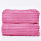 BEDELITE 3D Ribbed Jacquard Hot Pink King Size Blanket - Image 9