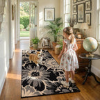 Findosom Washable Kitchen Rug Set of 2, Non Slip High-Low Textured Floral - Image 5