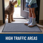 OLANLY Front Door Mat 47x34, Waterproof Heavy-Duty Indoor Outdoor Doormat | Ash - Image 7