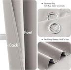 MIULEE Blackout Curtains for Bedroom 2 Panels 40 x 63 Inch Long Cobblestone | - Image 4