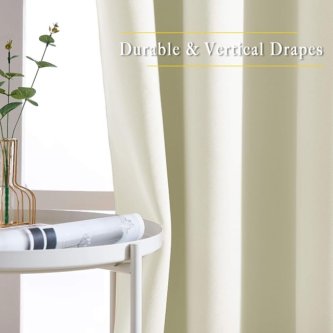 NICETOWN Short Window Curtains for Kitchen, Grommet Sunlight Reducing Solid - Image 5