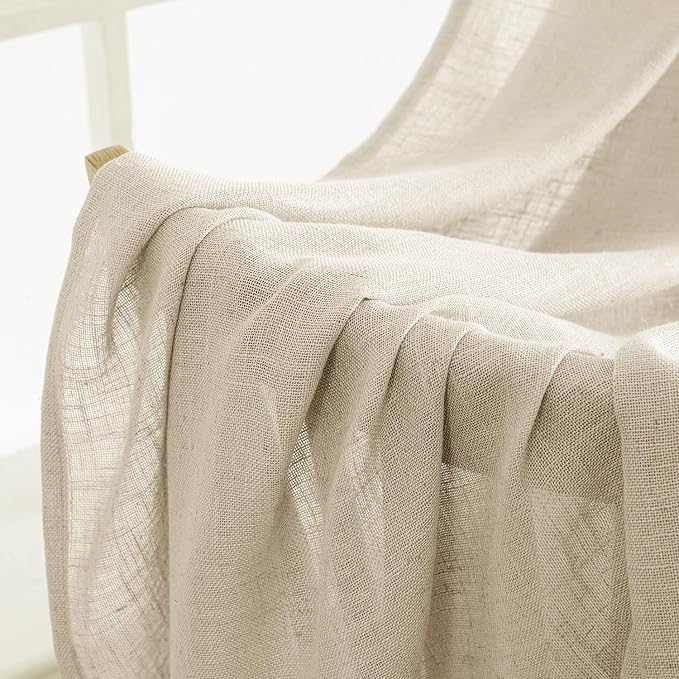 MIULEE Linen Curtains 52x72 Inch Length 2 Panels - Image 6