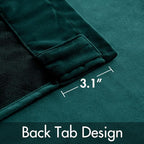 MIULEE Velvet Blackout Curtains 52x96 inches 2 Panels Emerald Green | Luxury - Image 3