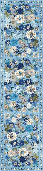 Blue Hallway Runner Rug 2'6''x14' - Image 3