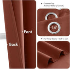 MIULEE Fall Blackout Curtains for Bedroom 2 Panels 40"x72" Long Terracotta | - Image 4