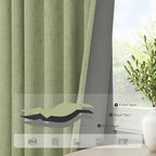 Light Sage Green Short Blackout Curtains - Image 5