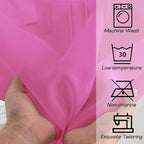 Simplebrand Hot Pink Sheer Curtains 63 Inch Length 2 Panels, Rod Pocket Solid - Image 6
