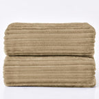 BEDELITE 3D Ribbed Jacquard Brown Blankets Queen Size - Image 9