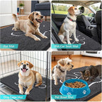 OLANLY Dog Door Mat for Muddy Paws 24x16, Paw Print Design Chenille Mud Mat | - Image 7