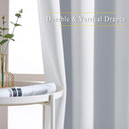 NICETOWN Greyish White Curtains 84 inch Length 2 Panels, Grommet Thermal - Image 5