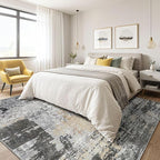 LOONGRUG 7x10 Area Rug Washable Large Neutral Modern Living Room Rugs | - Image 4