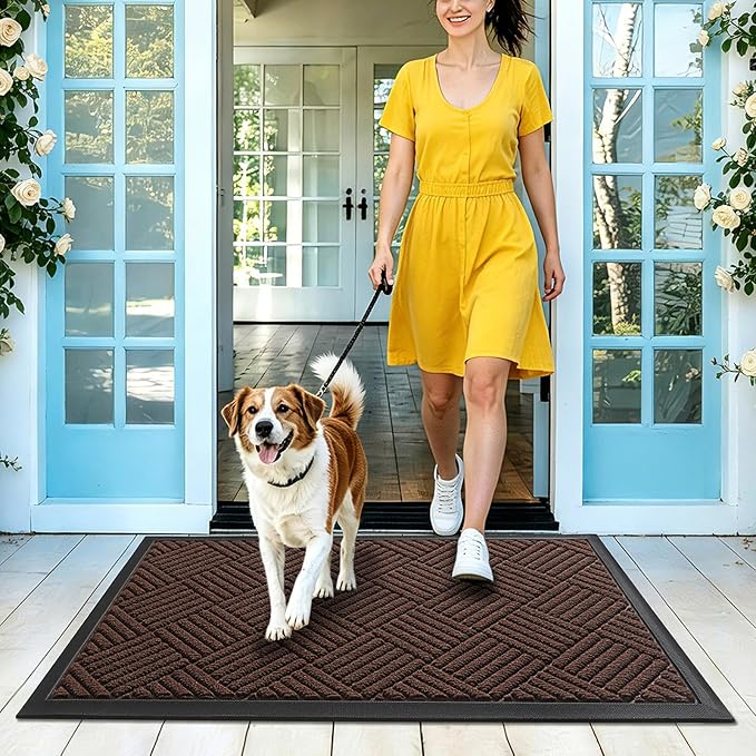 Front Door Mat, Heavy Duty Waterproof Doormat 31.5"x20", Stain Fade Resistant - Image 9