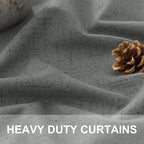 Office Curtains for Windows 102 Inches Long 2 Panel Set Blackout Back Tab - Image 3