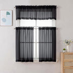 Chyhomenyc Sheer Black Valances - Image 2
