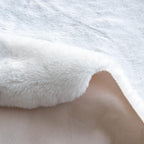 ORINOVA White Faux Rabbit Washable Fur Area Rugs Circle Rugs - Image 8