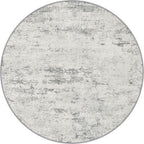 Round Area Rug Living Room: 8 ft Modern Washable Carpet Gray | by FXRHLP