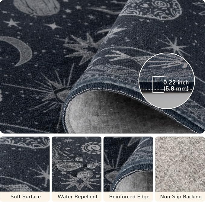 Vacuum-Friendly, 2x6 Washable Area Rug - Image 4