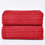 BEDELITE 3D Ribbed Jacquard Red Blankets Queen Size - Image 9