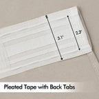 MIULEE Natural Back Tab Blackout Curtains 52x84 Inch Length 2 Panels Set | Rod - Image 4