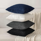 MIULEE Euro Sham Decorative Throw Pillow Covers 26x26 Navy Blue Pack of 2 | - Image 4