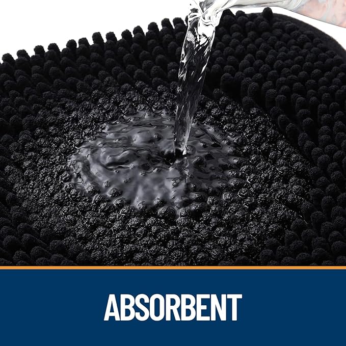 OLANLY Dog Door Mat for Muddy Paws 40x32, Super Absorbent Chenille Mud Mat | - Image 3