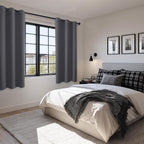 Blackout Curtains for Bedroom, Dark Grey, 42 x 72 Inch, 2 Panels | Thermal - Image 6