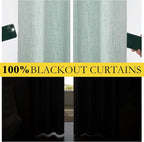 NICETOWN Linen Blackout 108 inch Curtains - Image 3