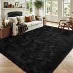 6x9 Large Black Fluffy Soft Area Rug Non-Slip by ModernHomeDecor