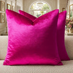 GIGIZAZA Hot Pink Velvet Pillow Covers 18x18 Decorative Pillows Pack of 2 | - Image 7
