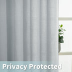 Haze Blue Linen Curtains 54 Inch Length - Image 4