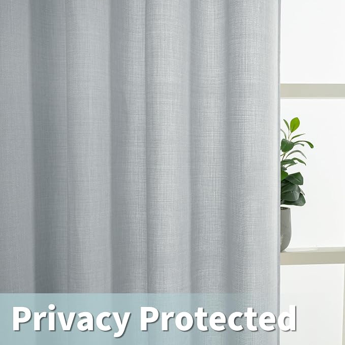Light Filtering 72 inch Long Linen Curtains - Image 4