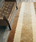Custom Length Hallway Runner Rug, Slip Resistant, Trellis Beige, 26 Inch X 26 by ORFAHOME