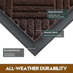 Front Door Mat, Heavy Duty Waterproof Doormat 31.5"x20", Stain Fade Resistant - Image 3