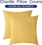 CaliTime Decorative Couch Throw Pillow Covers 18 X 18 Inches Gold | Pack of 2 - Image 6