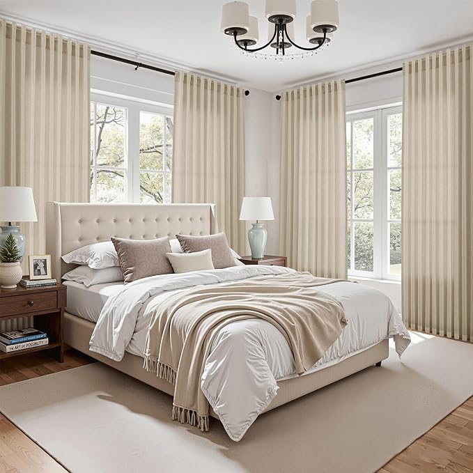 Eggshell Beige Curtains 102 Inches Long - Image 7