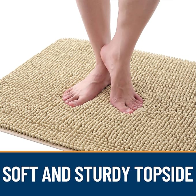 OLANLY Dog Door Mat for Muddy Paws 50x30, Super Absorbent Chenille Mud Mat | - Image 4