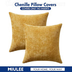 MIULEE Decorative Lumbar Throw Pillow Covers 12x20 in Mustard Yellow 2 Pack | - Image 7