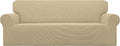 Easy-Going Stretch Oversized Sofa Couch Slipcover Washable Beige | 1-Piece by Easy-Going