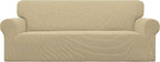 Easy-Going Stretch Oversized Sofa Couch Slipcover Washable Beige | 1-Piece by Easy-Going