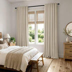 MIULEE 100% Blackout Linen Curtains 42 x 63 Inch Cobblestone 2 Panels | Thermal - Image 8