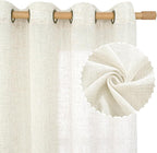 Cream Linen Curtains 72 inches Long - Image 2