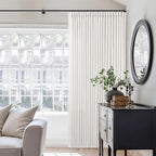 Beige White Pinch Pleated Extra Wide 102 Inch Long Curtains 100 Inch Wide | by Twodrapes
