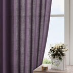 Extra Long Plum Linen Curtains 120 Inch - Image 4