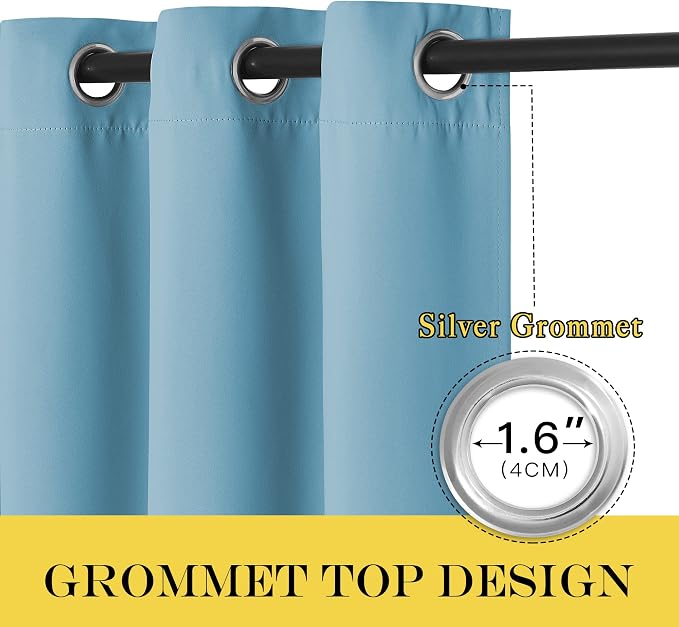 NICETOWN Blackout Curtains 54 Inches Long, Thermal Insulated Room Darkening - Image 6