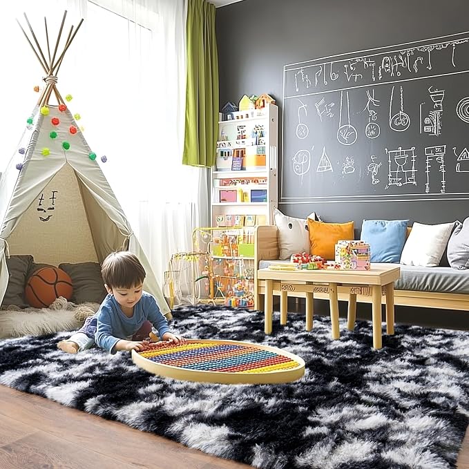 Large Area Rug for Living Room 10x14, Fluffy Shag Rug - Image 4