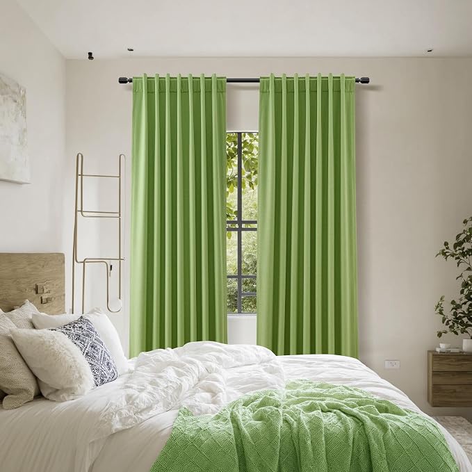 100% Blackout Curtains 90 Inch Length 2 Panels Set - Image 9